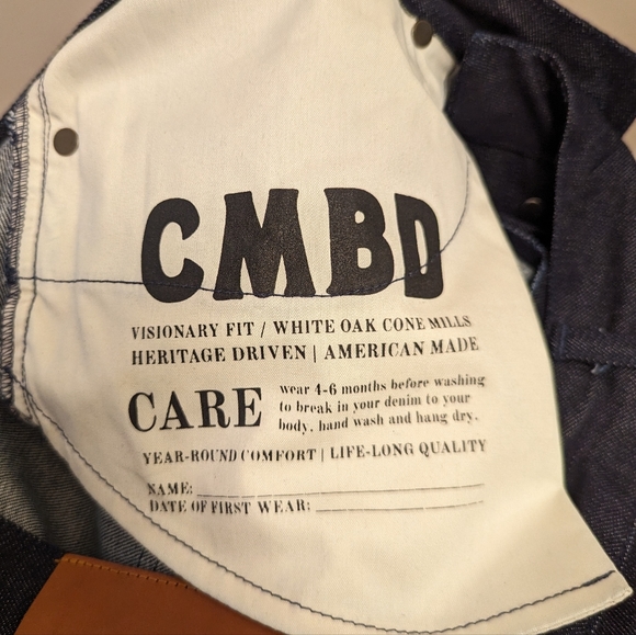 CMB Denim (Charles Miller Brand Denim) Raw Selvedge White Oak Cone Mills Denim - Picture 4 of 6